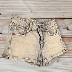American Eagle Light Washed Jean Shorts Sz 0